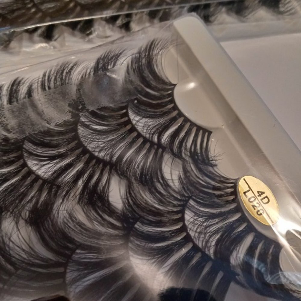 Hot 4D Mink Eyelashes 25mm Handmade 8Pair False - Picture 3 of 4